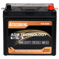 Autocessking Platinum AGM Battery, Group 51R Rechargeable Automotive Batteries for Car, 12V 450CCA 45Ah 75RC