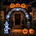 BEEPRINCESS 10FT Halloween Inflatable Arch for Outdoor Decor, LED Lighted Scary Archway with Ghost & Pumpkin, Blow Up Yard Decoration for Haunted