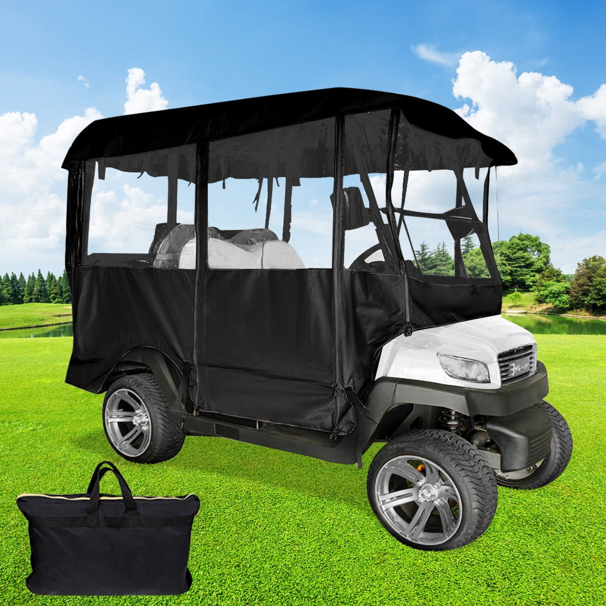 BENTISM Golf Cart Enclosure 4 Person Golf Cart Cover EZ Go Club Car Yamaha Golf Carts