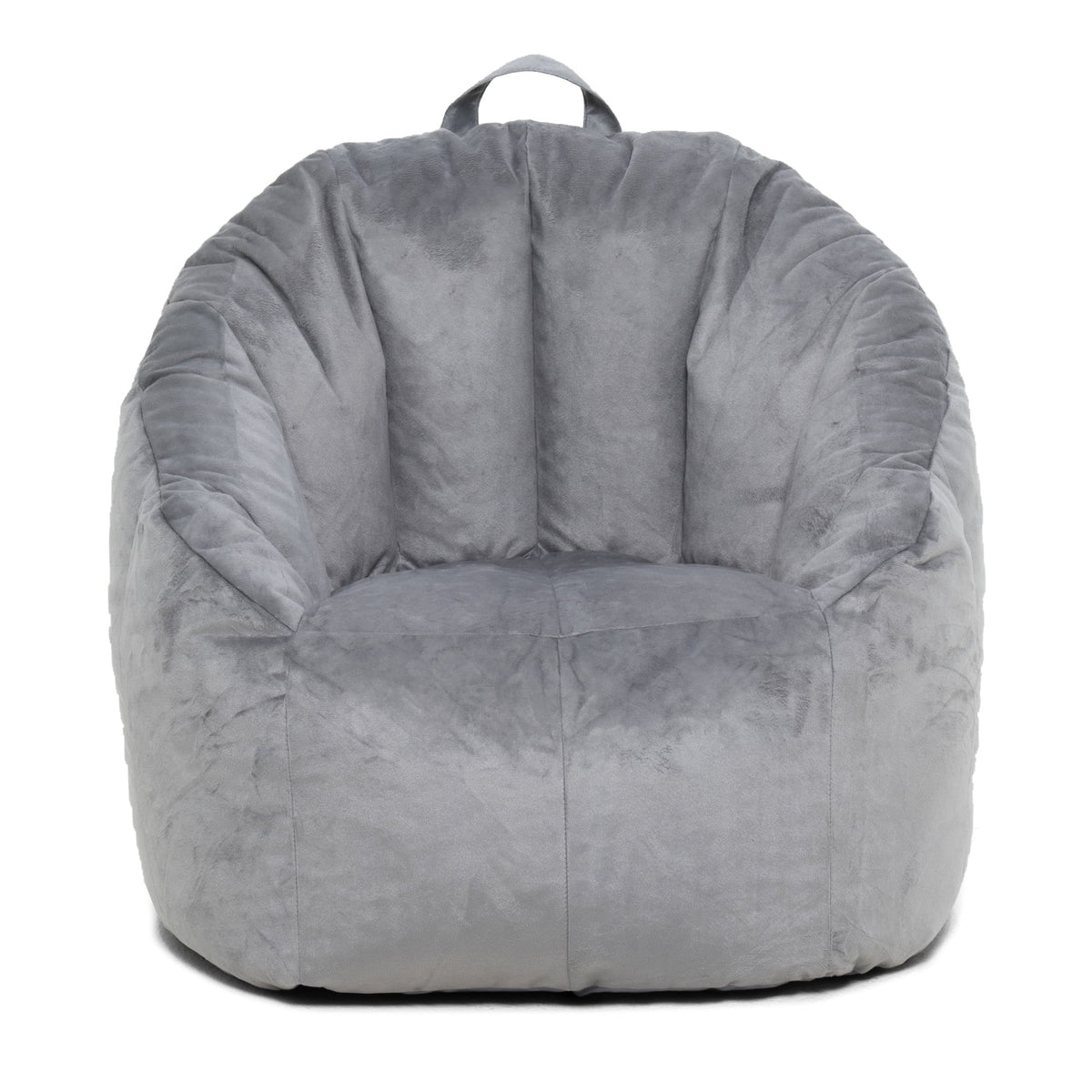 Big Joe Joey Bean Bag Chair for Kids/Teens, 2.5 ft Plush Lounge Chair, Soft & Lightweight, Gray