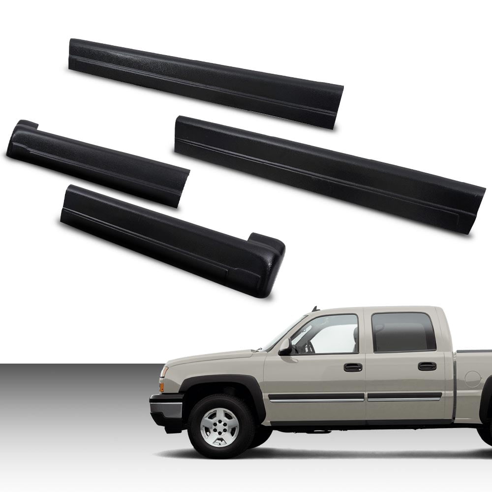 Black Trail Armor Rocker Panel Guard Cover Fit for 1999-2006 Chevy Silverado GMC Sierra
