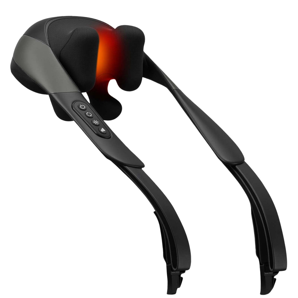 Bob and Brad Cordless 4D Shiatsu Neck Massager with Heat, 190 Min Battery, Lightweight 2.4 lbs