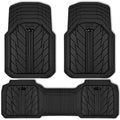 CAR GRAND Heavy Duty Rubber Car Floor Mats, Deep Dish Waterproof Car Mats All Weather, Universal Trim-to Fit Automotive Floor Mats for Car SUV Truck