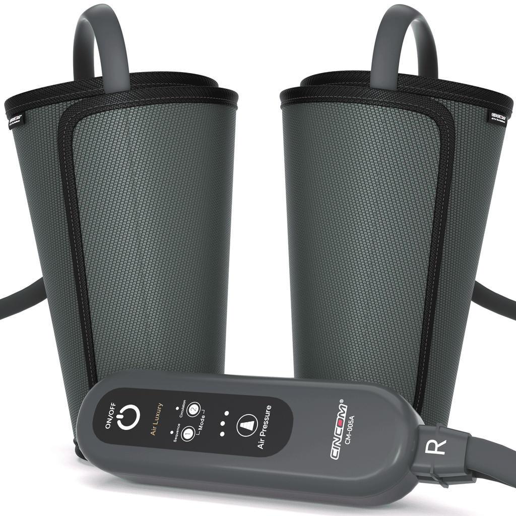CINCOM Leg Massager for Circulation Air Compression Calf Massager for Muscles Relaxation FSA/HSA Eligible, Grey