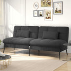 COMHOMA Cloud Comfort Convertible Futon Sofa Bed, Black