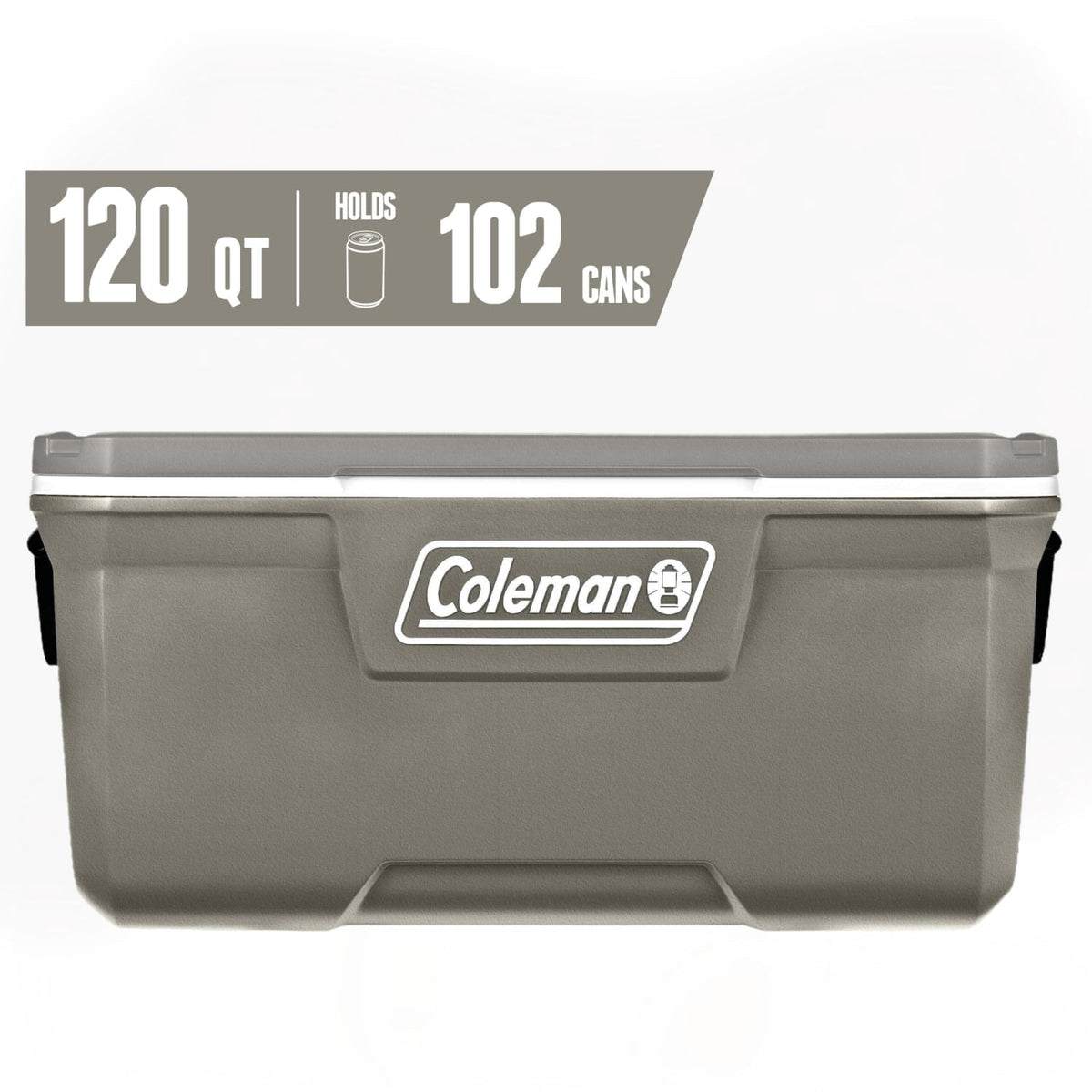 Coleman Classic 120 QT Hard-Sided Ice Chest Cooler, Silver Ash