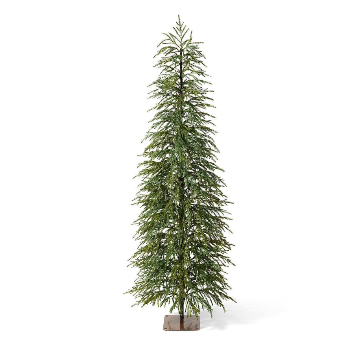 DR.Planzen 6' Green Cypress Artificial Christmas Tree, Pencil Xmas Tree with Foldable Metal Stand, Easy Assembly Indoor Large Room Holiday Decor