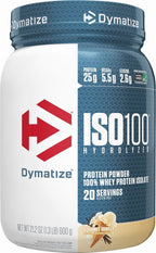 Dymatize ISO100 Hydrolyzed Whey Isolate Protein Powder, Gourmet Vanilla, 20 Servings