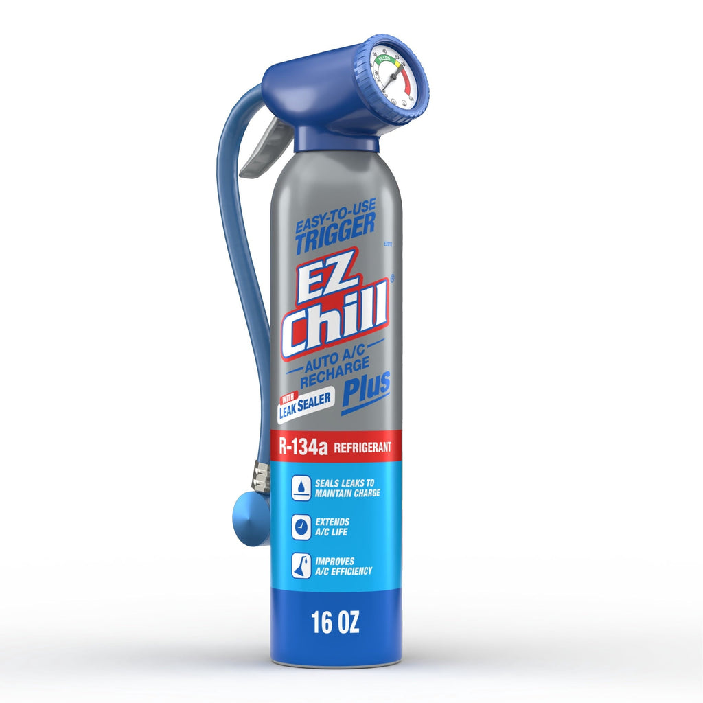 EZ Chill Car A/C Recharge Kit with Reusable R-134a Gauge and Hose