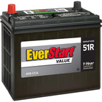 EverStart Value Lead Acid Automotive Battery, Group Size 51R, 12 Volt, 410 CCA