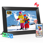 Frameo WiFi Digital Picture Frame, TEMASH 10.1" Digital Photo Frame 32G Memory with 1280*800 IPS Touchscreen, Auto Rotate, Gift for a Loved One!