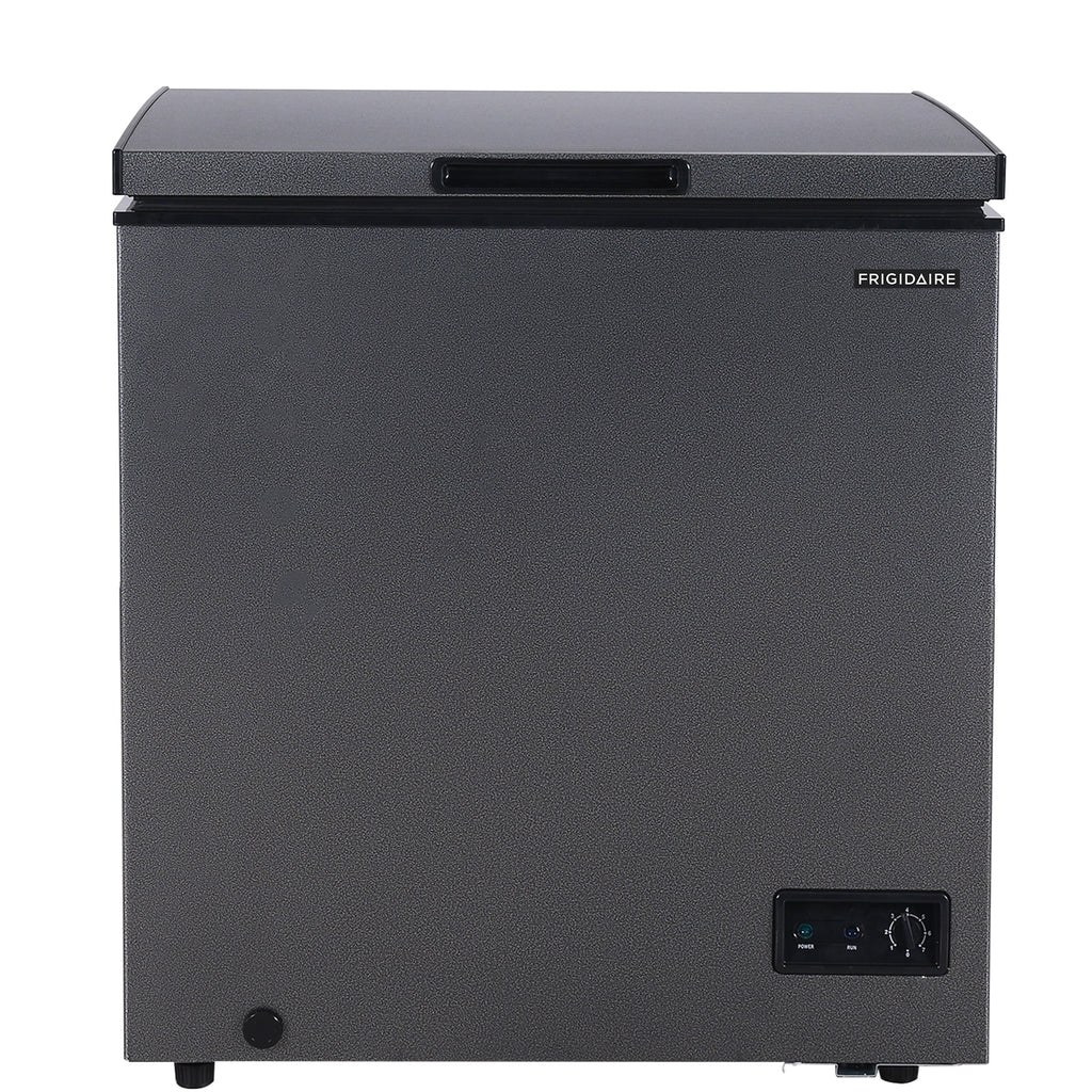 Frigidaire 5.0 Cu. ft. Garage-Ready Chest Freezer, Compact Deep Freezer for Kitchen, Apartment, Small Freezer for Bulk Storage, Black Granite