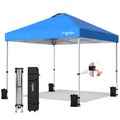 GVDV Canopy Tent, 10x10 Pop up Canopy Outdoor Shade with Wheeled Bag, Easy up Sun Shelter with Vents, Blue