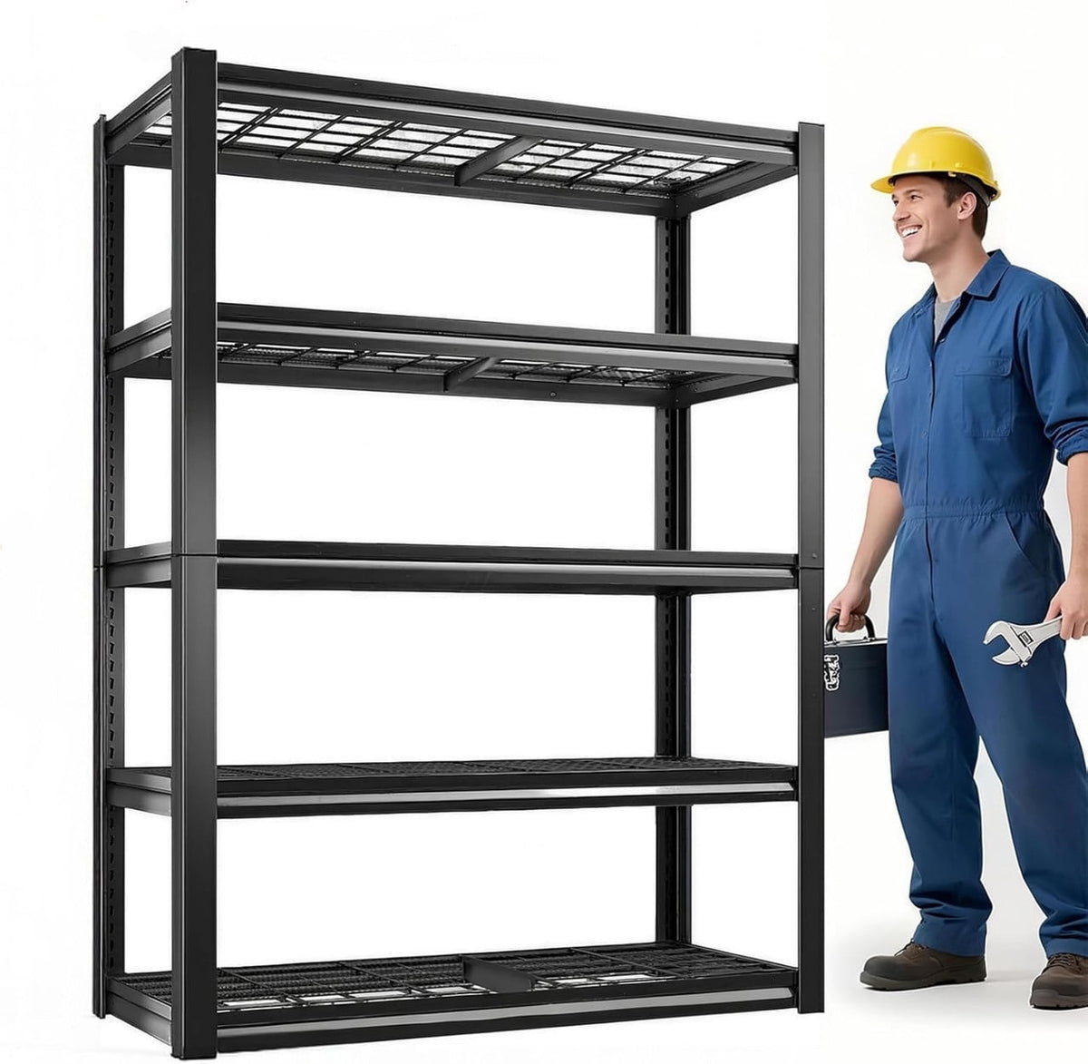 Heavy Duty Garage Shelving 2200 LBS 4 Tier Storage Shelves Adjustable Industrial Metal Wire Shelf Utility Rack,40" W X 20" D X 60" H