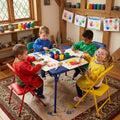 Homy Casa 5-Piece Kids Activity Table and Chair Set, Folding Preschool Playroom Furniture for Crafts, Snacks, Learning