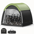 Housolution Bike Tent, Outdoor Bike Storage Shed, Waterproof Bicycle Cover with 210d Oxford, Portable Bicycle Tent for 4-5 Bikes, Lawn Mower