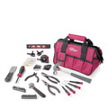 Hyper Tough 89-Piece Household Tool Set with 12-Pocket Zip-Up Tool Bag, Pink