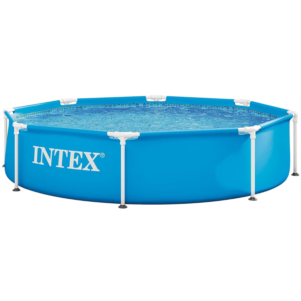 Intex: Metal Frame Pool - 8' x 20" - Above Ground Swimming, Puncture-Rust Resistant, Easy T-Joint Setup, Outdoor Family Water Play, 483 Gal, 28205EH