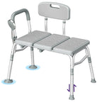 Kekoy Tub Transfer Bench for Bathtub and Showers, Adjustable Shower Bench, Bath Shower Chair Seat 400LBs for Elderly, Adults and Disabled