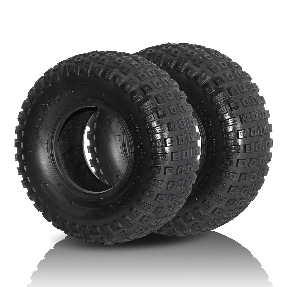 Ktaxon Pair of 2 145/70-6 P319 6PLY ATV Tires, Tubeless