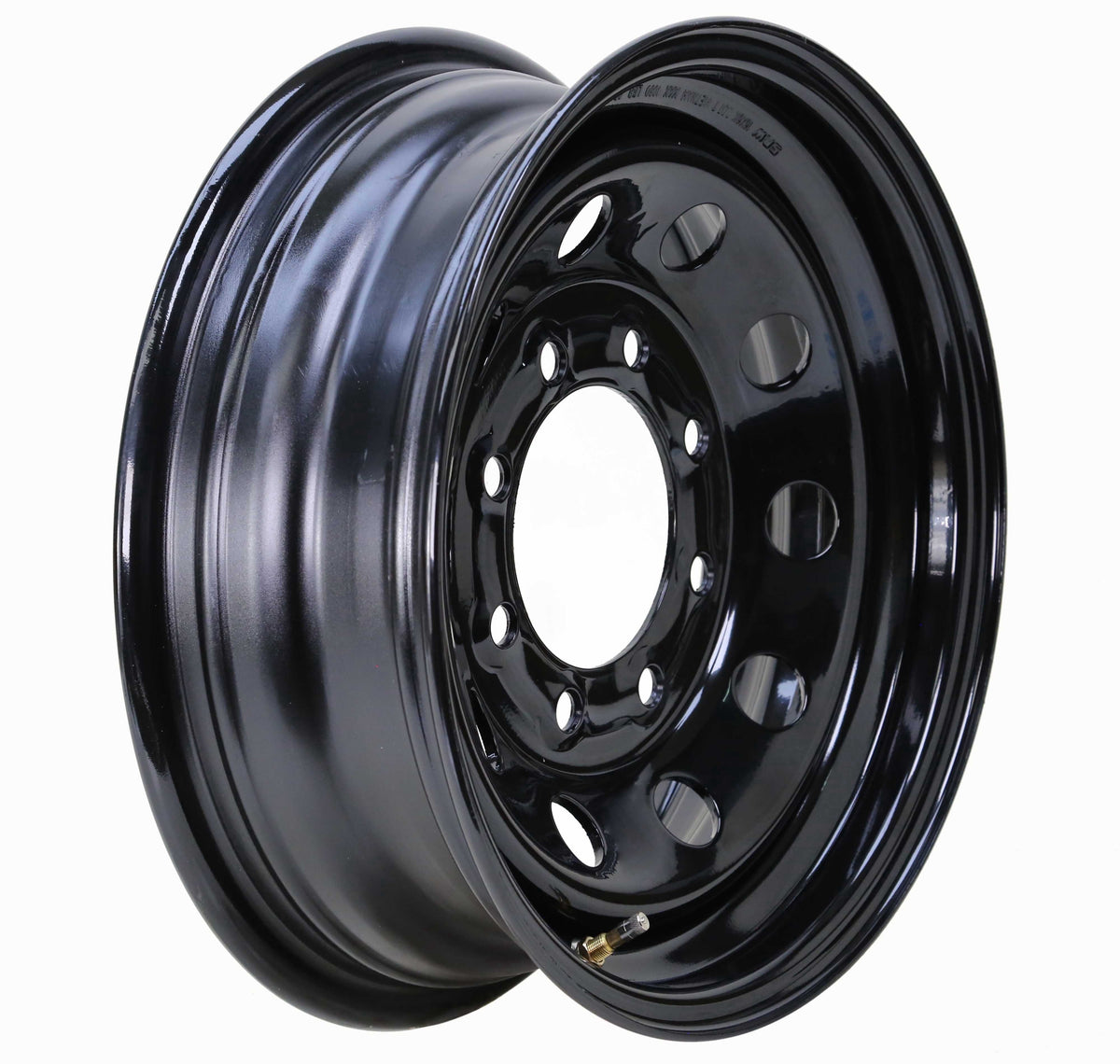 LIBRA 16 x 6 Trailer Wheel 8 Lug on 6.5" Bolt Pattern Black Mod -17025