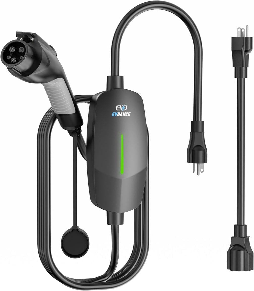 EVDANCE Level 1&2 EV Charger, Electric Vehicle Portable Charger with 25FT Cable, Home EV Charging Station for J1772 Electric Cars, 16Amp 110V-240V
