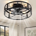 Lokivas 20in Flush Mount Ceiling Fans with Light, Quiet DC Motor, 6 Speeds & Remote Control