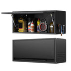 Metal Garage Wall Cabinet with Doors Side with Holes,Wall Mounted Metal Storage Cabinet with Up-Flip Door ,Garage Storage Cabinet for Garage