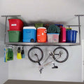 MonsterRax 4x8 Overhead Garage Storage Rack 600lb Weight Capacity - 12" - 24" Adjustable Height