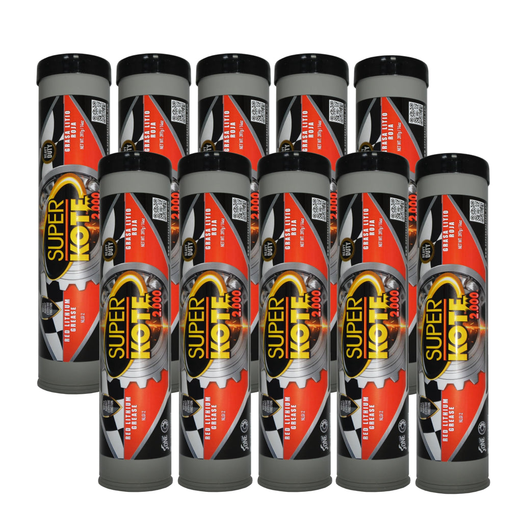 Red and Tacky Lithium Grease Superkote 2000 | NLGI 2 | EP Grease | Tube | High Temperature | Heavy Duty | Industrial | Construction | Automotive