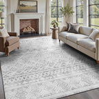 SIXHOME 5'x7' Area Rugs for Living Room Washable Rugs Boho Large Area Rug Modern Geometric Neutral Living Room Rug Carpet Soft Rugs for Bedroom