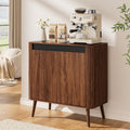 Satifur Sideboard Buffet Cabinet 31.5" Storage Cabinet with Handless Doors, Adjustable Shelves for Kitchen, Living Room, Hallway, Entryway