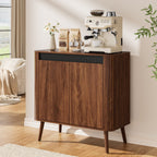 Satifur Sideboard Buffet Cabinet 31.5" Storage Cabinet with Handless Doors, Adjustable Shelves for Kitchen, Living Room, Hallway, Entryway