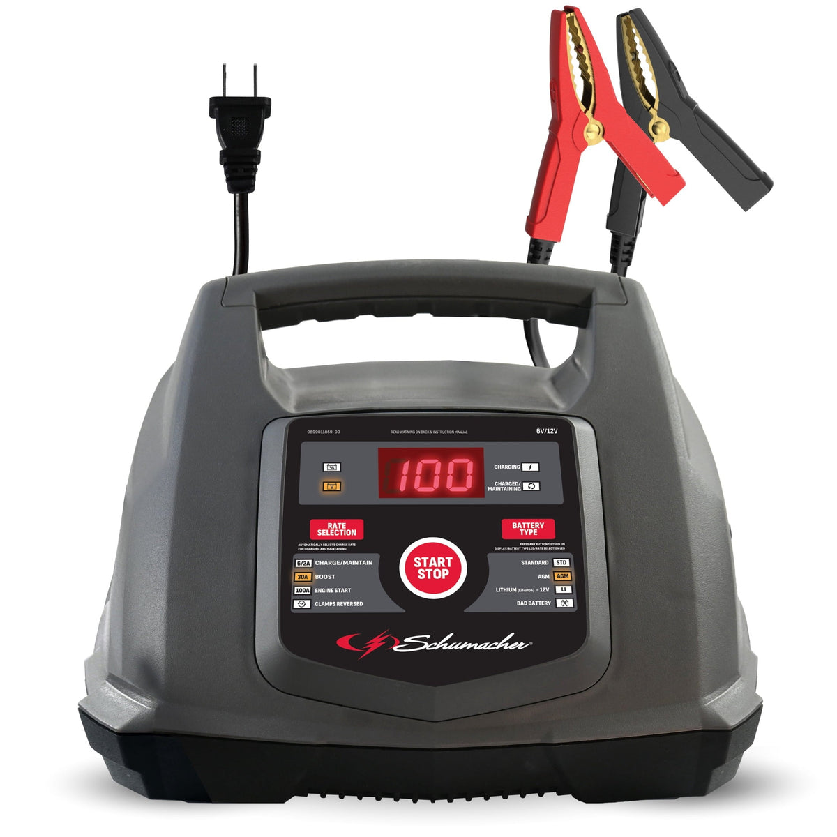 Schumacher Electric 6A Car Battery Charger and 100A Engine Starter, 5-in-1 Solution, Maintainer, 6V/12V Sport, Auto, and Marine Batteries, SC1564