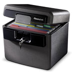 SentrySafe HD4100 Fire & Water Resistant File Document Safe with Key Lock, 0.65 cu ft, Charcoal Gray