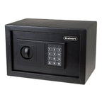 Stalwart Fire Resistant Steel Digital Safe Box with Keypad, Anti-theft Alarm and Manual Override Keys, Black