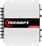 Taramps TS 400x4 400 watts RMS 4 Channels Full Range Car Audio Amplifier, 2 Bridged Channels, RCA Input Class D, Output Power, Multichannel Amplifier