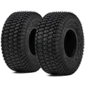 Uforic Set of 2 15x6.00-6 Lawn Mower Turf Tires, Heavy Duty 4 Ply Tubeless Replacement Tires, 570 LBS Max Load Capacity for Riding Lawn Tractors &