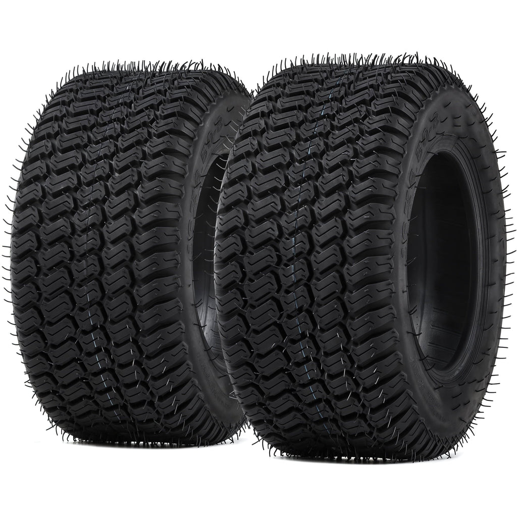 Uforic Set of 2 16x6.50-8 Turf Lawn Mower Tires, Heavy Duty 4 Ply Tubeless Replacement Tires, 620 LBS Max Load Capacity for Riding Lawn Tractors