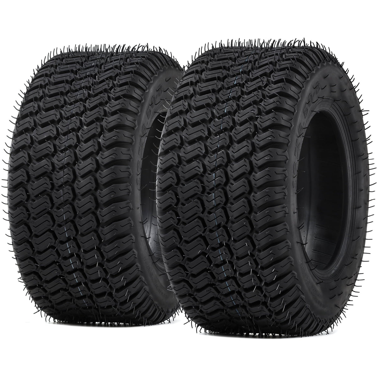 Uforic Set of 2 16x6.50-8 Turf Lawn Mower Tires, Heavy Duty 4 Ply Tubeless Replacement Tires, 620 LBS Max Load Capacity for Riding Lawn Tractors