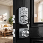 Veise Keyless Entry Door Lock with 2 Knobs Set, Electronic Keypad Deadbolt, Easy Installation Digital Smart Door Lock Set, Auto Lock, One-time Codes