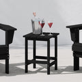 WestinTrends Outdoor Side Table, All Weather Poly Lumber Adirondack Small Patio Table Square End Table for Pool Balcony Deck Porch Lawn Backyard