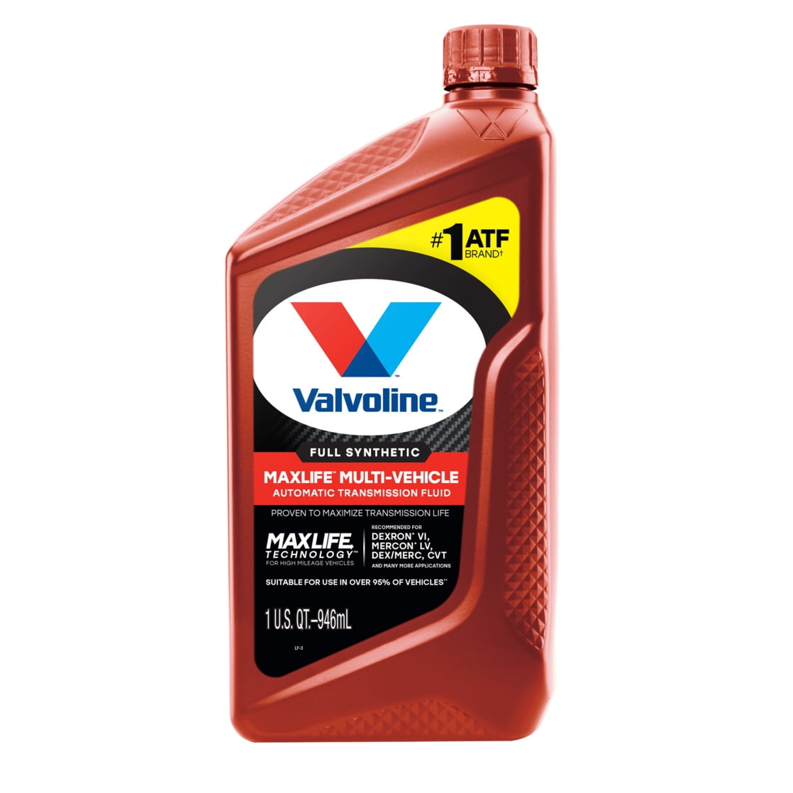 5 pack) Valvoline MaxLife Multi-Vehicle Full Synthetic Automatic Transmission Fluid 1 QT