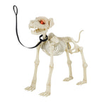Way To Celebrate Animated Skeleton Dog Halloween Decoration, Beige, 60 in