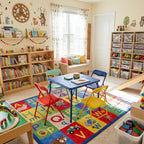 Homy Casa 5-Piece Kids Activity Table and Chair Set, Folding Preschool Playroom Furniture for Crafts, Snacks, Learning