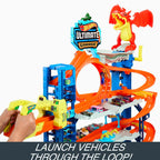 Hot Wheels City Ultimate Garage Playset With 2 Die-Cast Cars And Storage For 50+ Cars