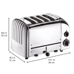 Dualit Classic 4-Slice Toaster, Stainless Steel - NewGen