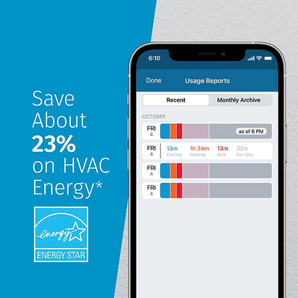 Emerson Sensi Lite Smart Thermostat, Programmable Wi-Fi Thermostat, 1 Count