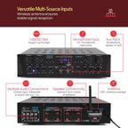 Pyle PTA44BT Bluetooth Home Audio 500 Watt 4 Channel Amplifier Stereo Receiver