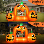 Firstness 8.5FT Halloween Inflatable,Pumpkin Photo with Lights for Party Yard Decorations